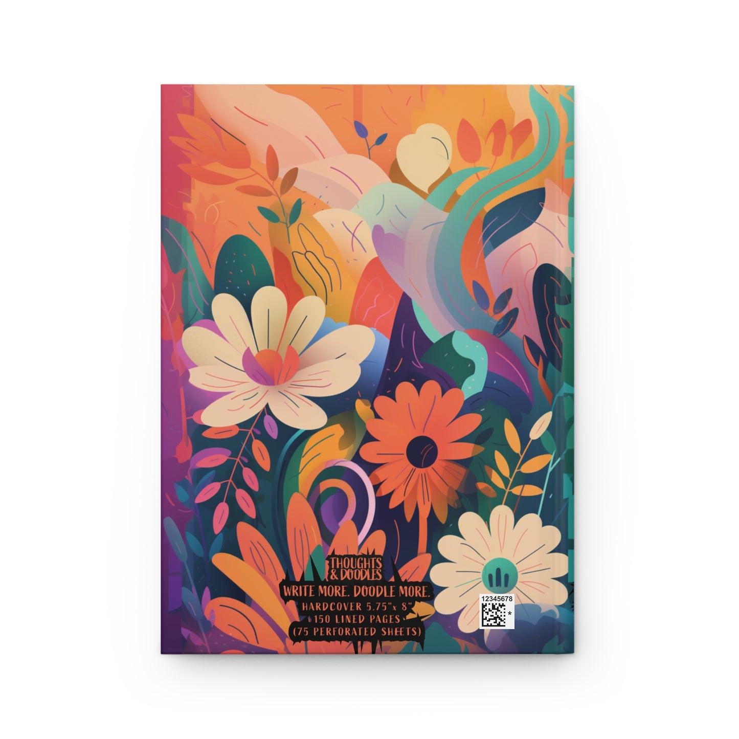 Flower Funk  - Hardcover Lined Notebook