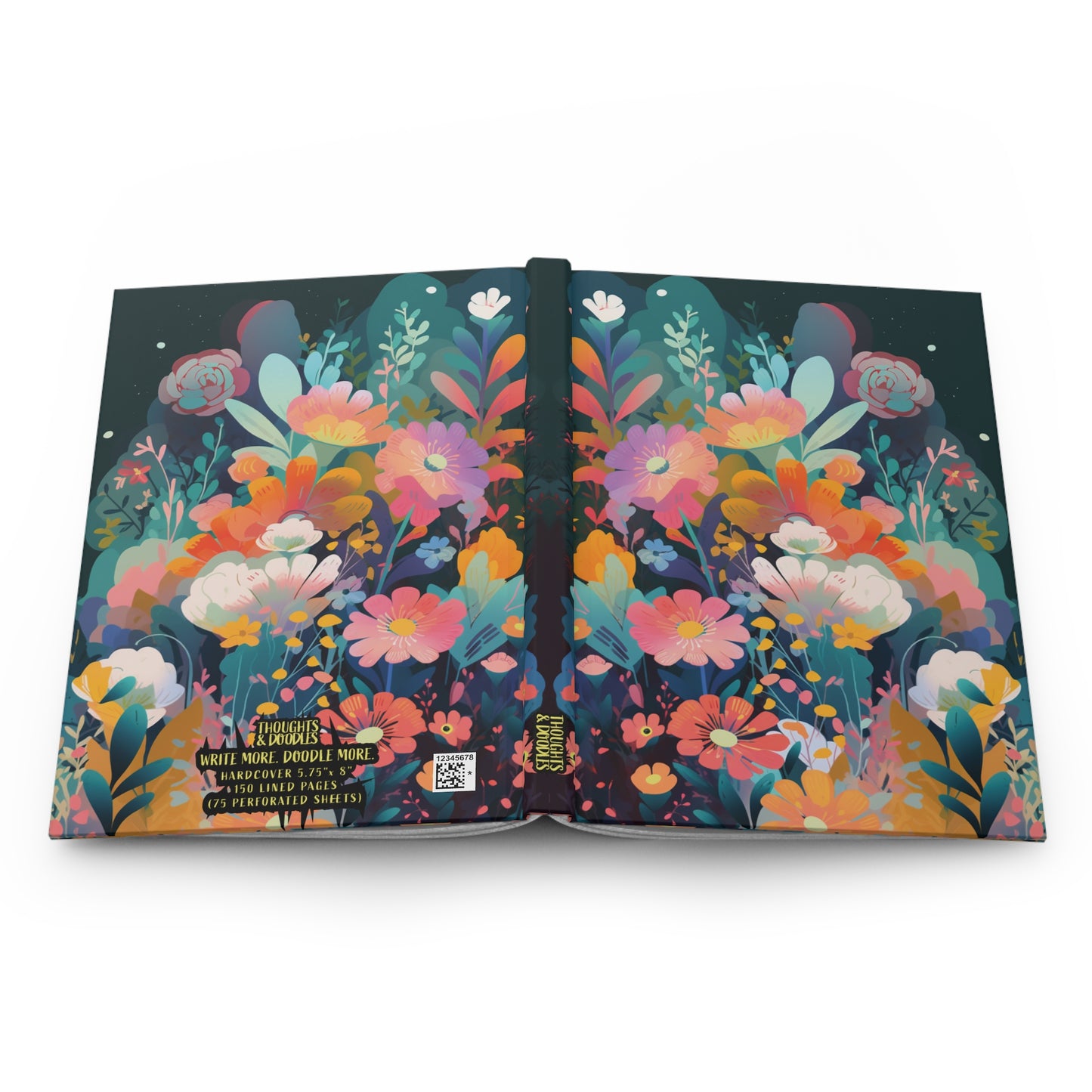 Night Bloom - Hardcover Lined Notebook