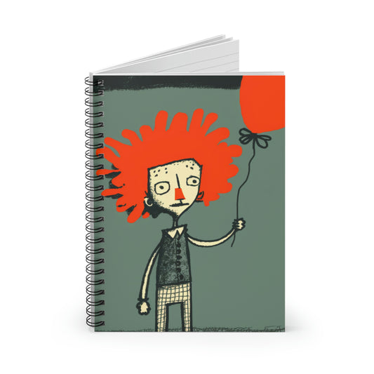 Clown Red - Spiral Notebook - Ruled Line