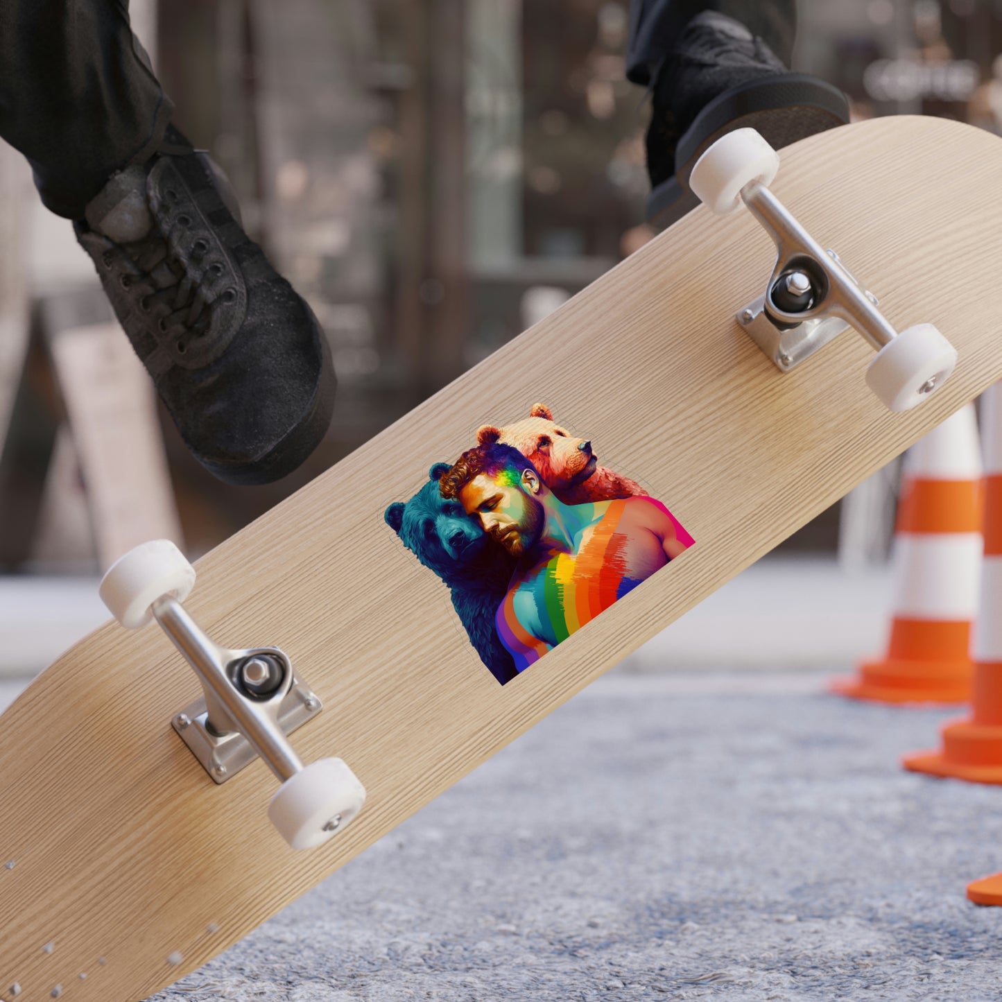 Bear Love - Transparent Outdoor Die-Cut Sticker