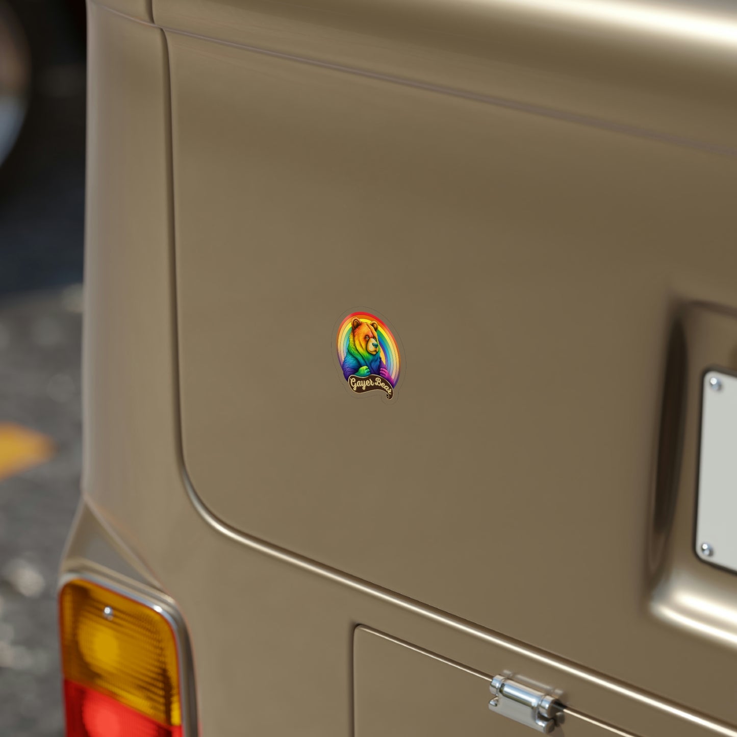 Gayer Bear - Transparent Outdoor Die-Cut Sticker
